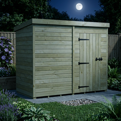 8 x 4 Pent Shed (Single Door, No Windows)