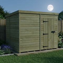 8 x 6 Pent Shed (Single Door, No Windows)