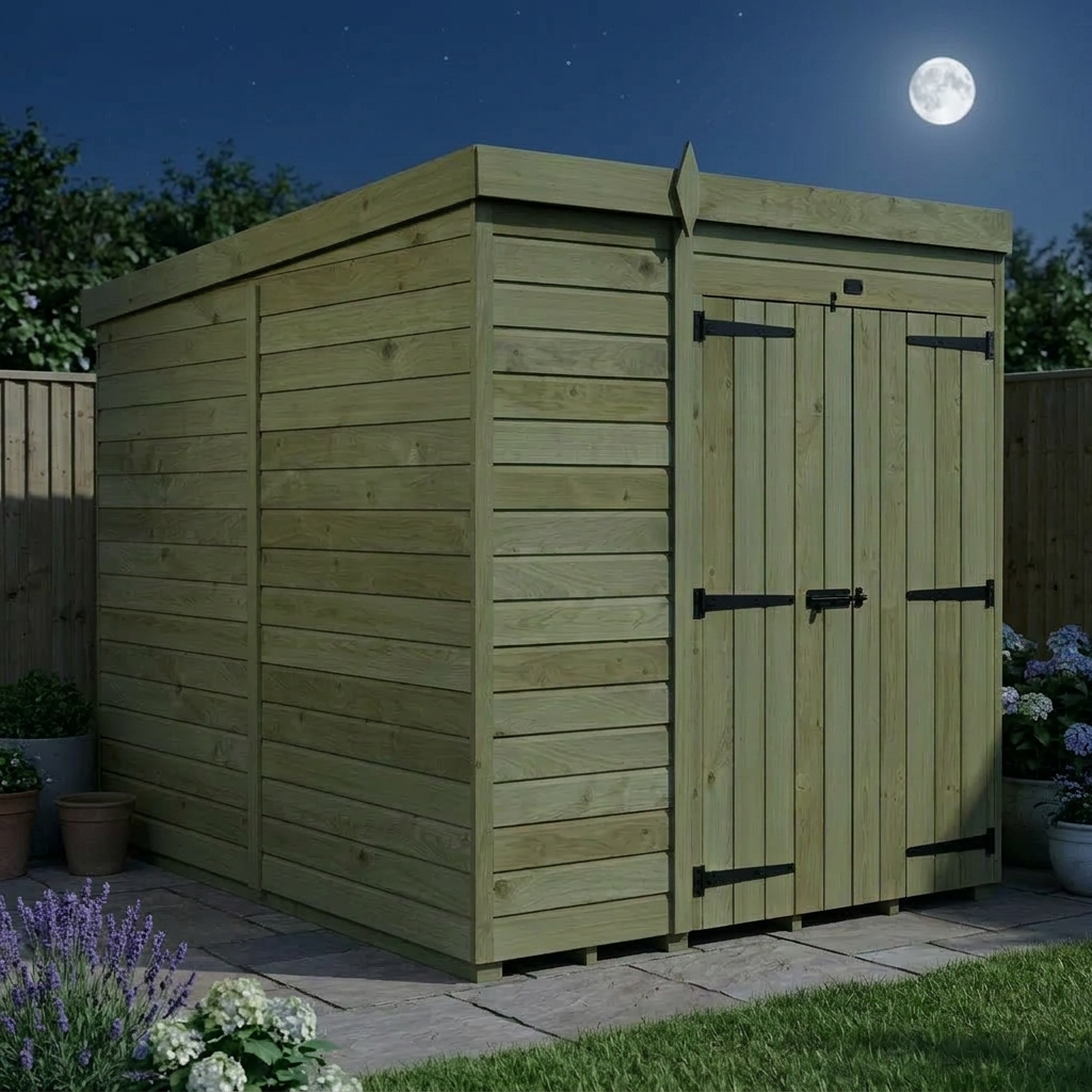 6 x 7 Pent Shed (Double Door, No Windows)