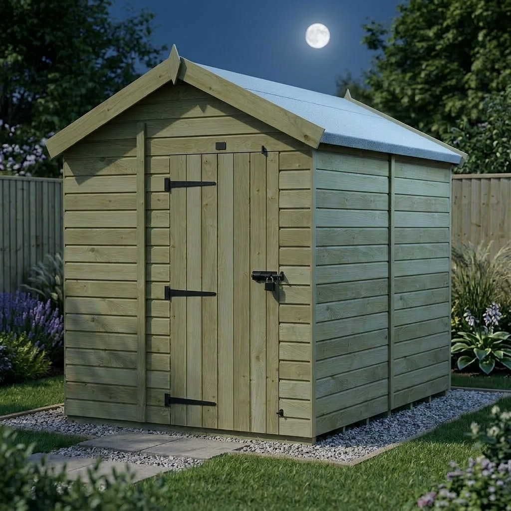 6 x 8 Apex Shed (Single Door, No Windows)