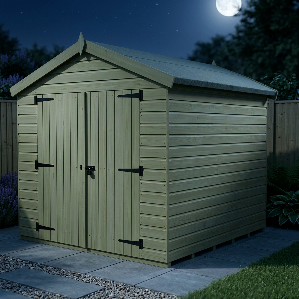 8 x 10 Apex Shed (Double Door, No Windows)
