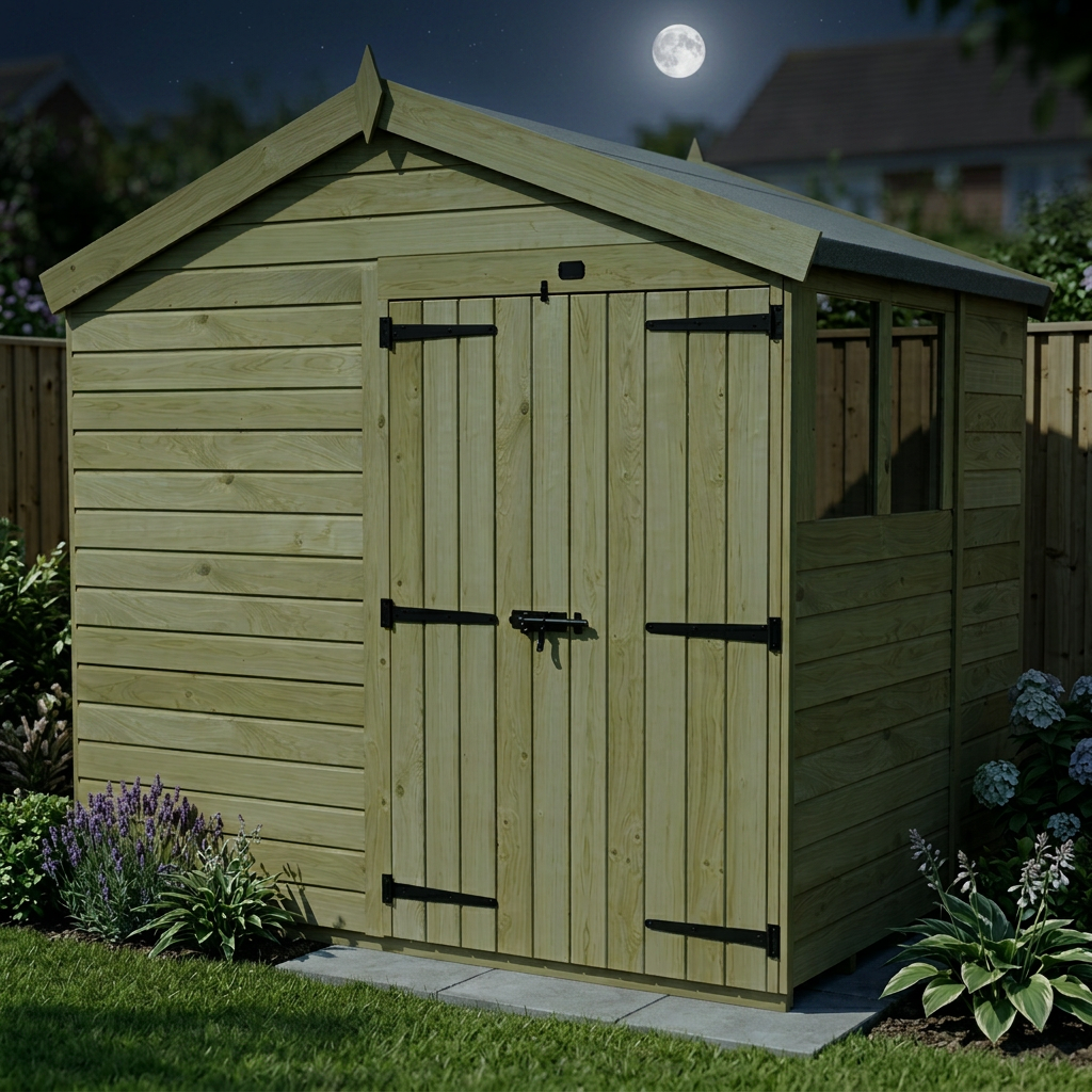 6 x 8 Apex Shed (Double Door, With Windows)