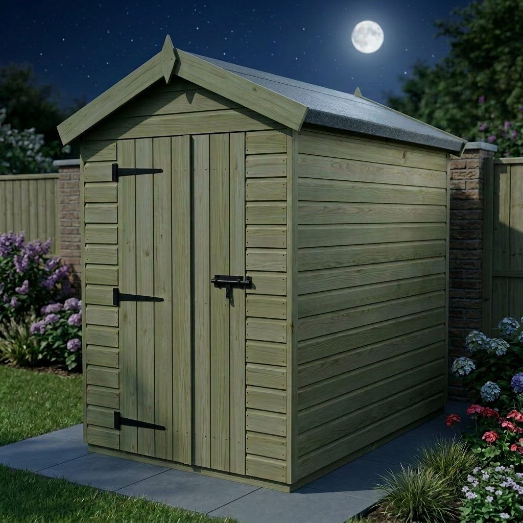 4 x 6 Apex Shed (Double Door, No Windows)