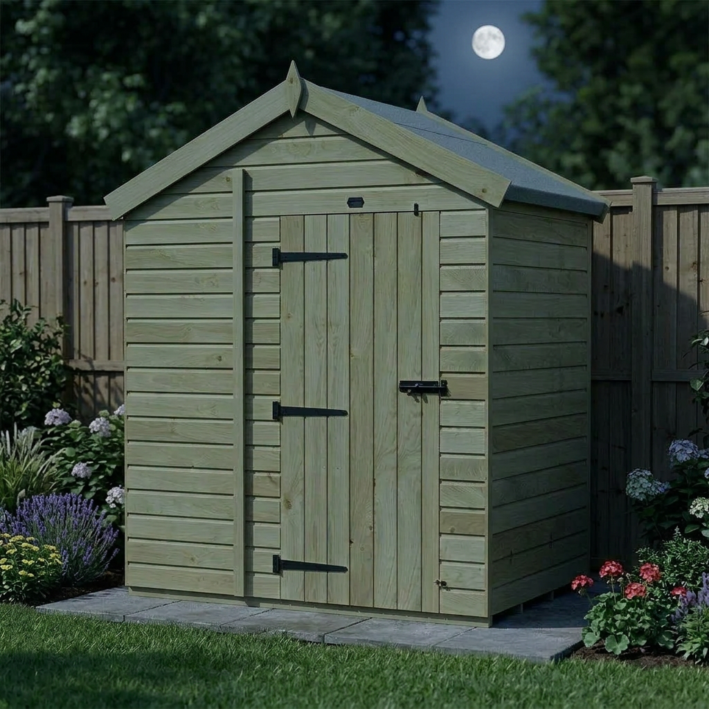 4 x 6 Apex Shed (Single Door, No Windows)