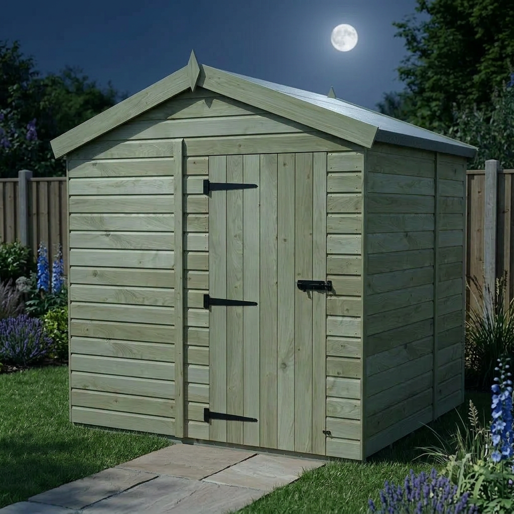 8 x 6 Apex Shed (Single Door, No Windows)