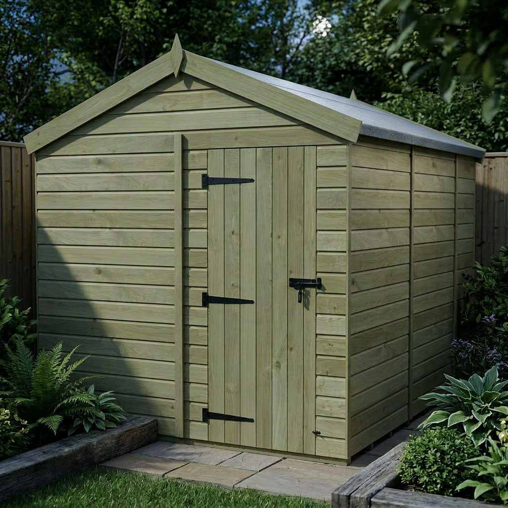 8 x 10 Apex Shed (Single Door, No Windows)