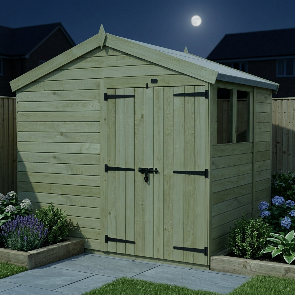 8 x 6 Apex Shed (Double Door, With Windows)