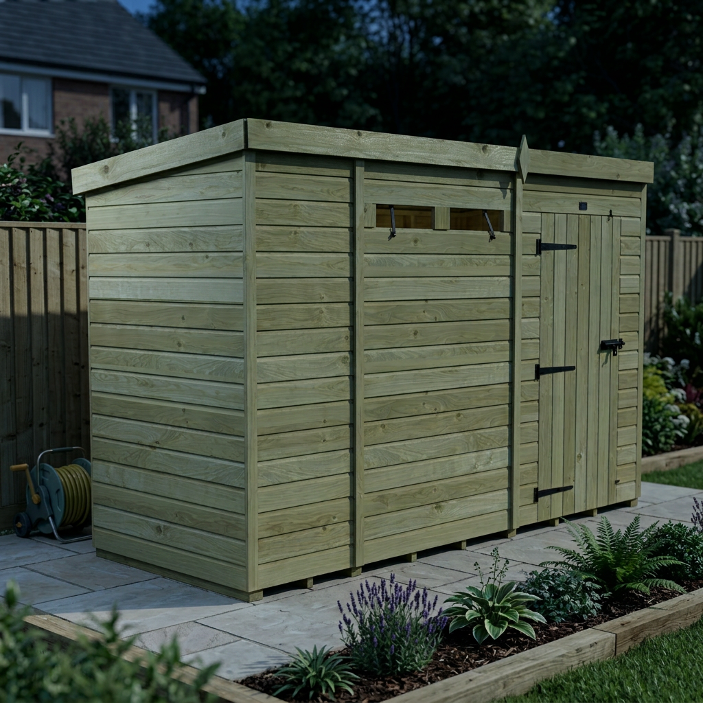 10 x 4 Security Pent Shed