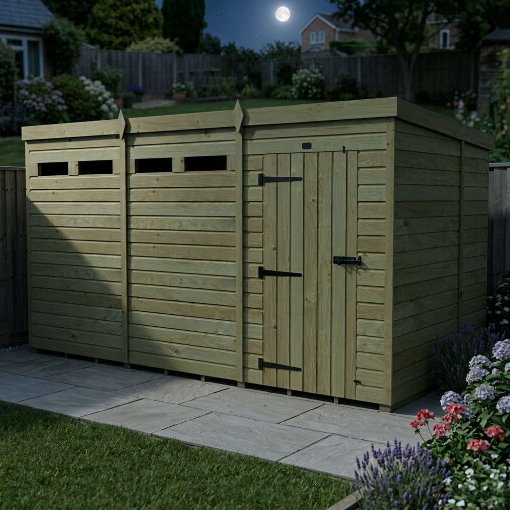 12 x 6  Security Pent Shed