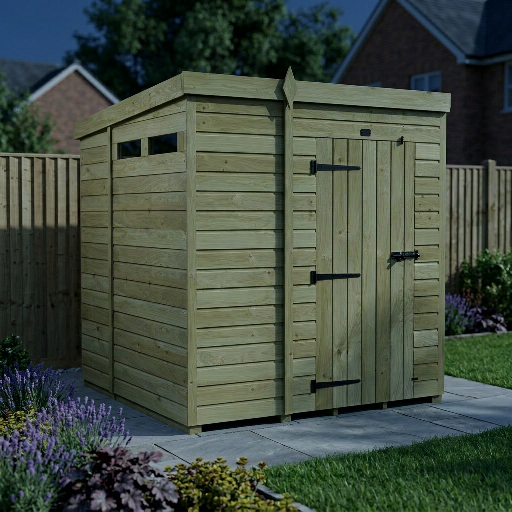 6 x 7 Security Pent Shed