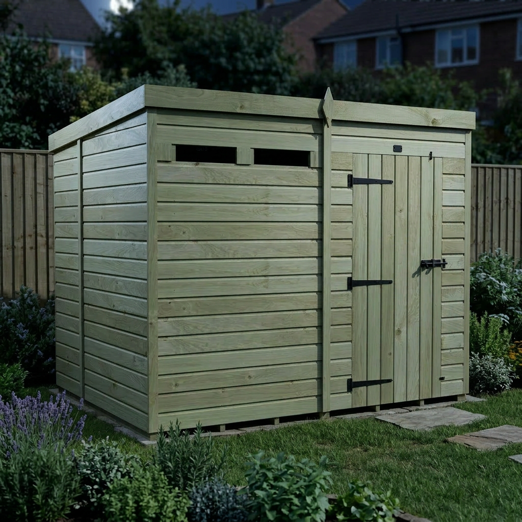 8 x 6  Security Pent Shed