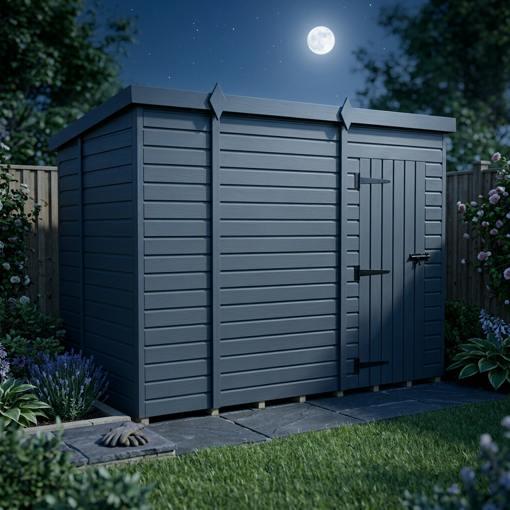 10x6 Pent Composite Shed (Single Door, No Windows)