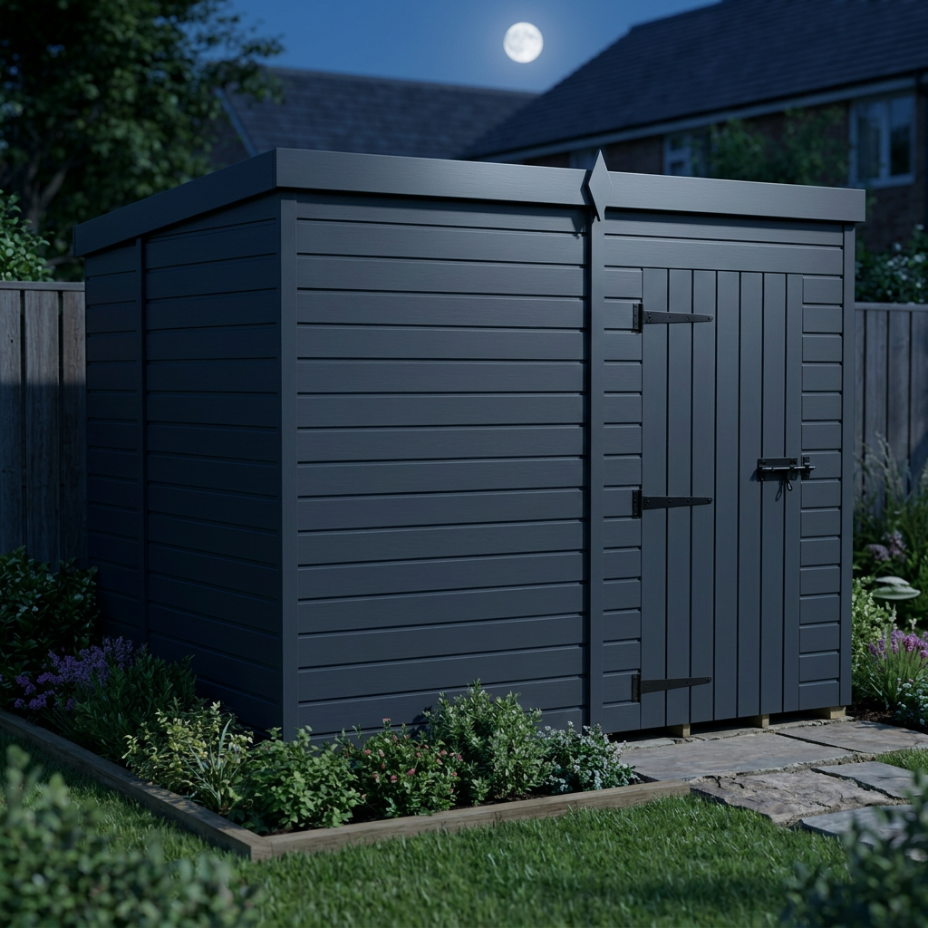 8x6 Pent Composite Shed (Single Door, No Windows)