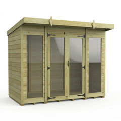8 x 4 Pent Summer House (Full Height Window)
