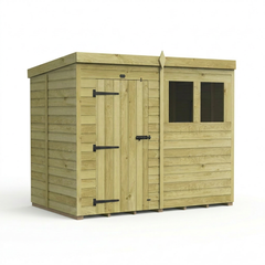8 x 5 Pent Shed (Single Door, With Windows)
