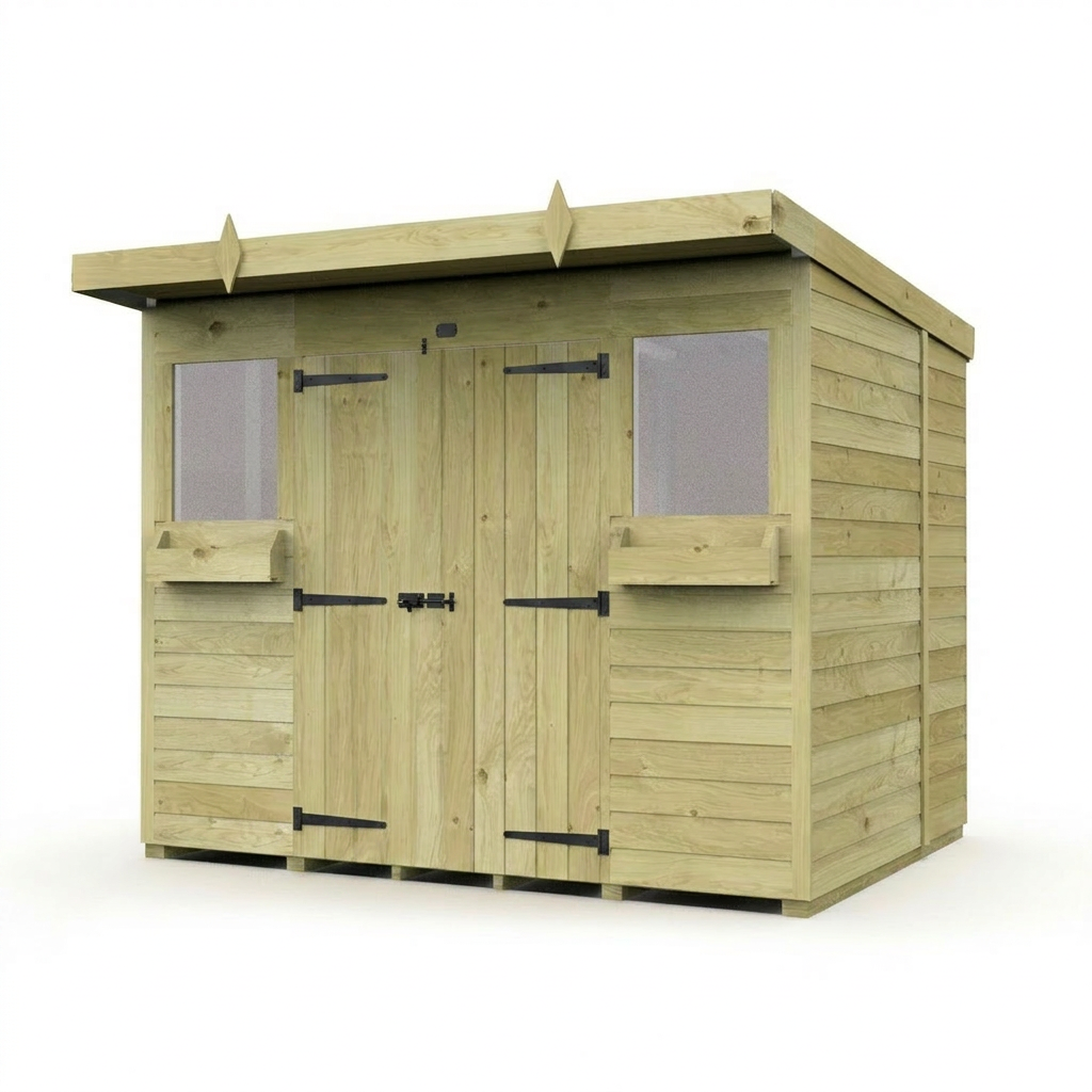 8 x 6 Pent Summer Shed