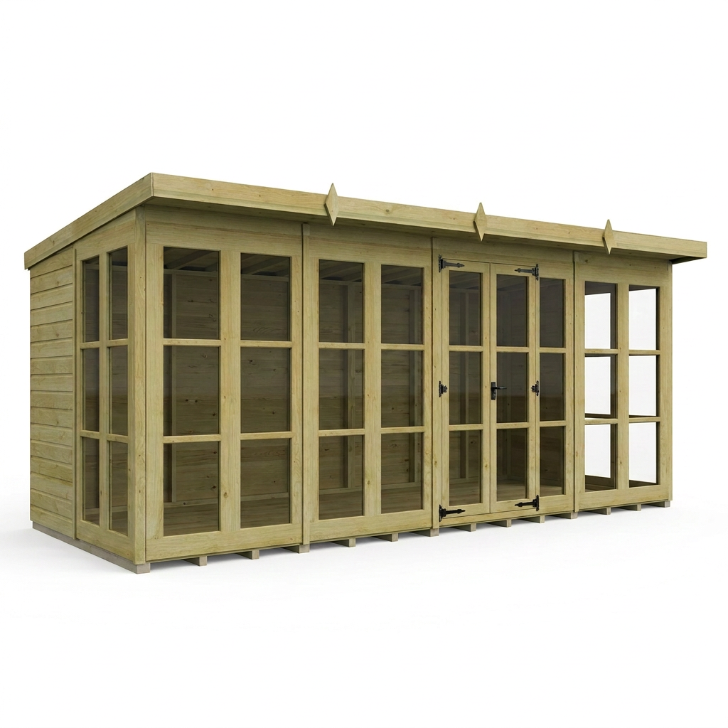 20 x 8 Georgian Window Pent Summer House