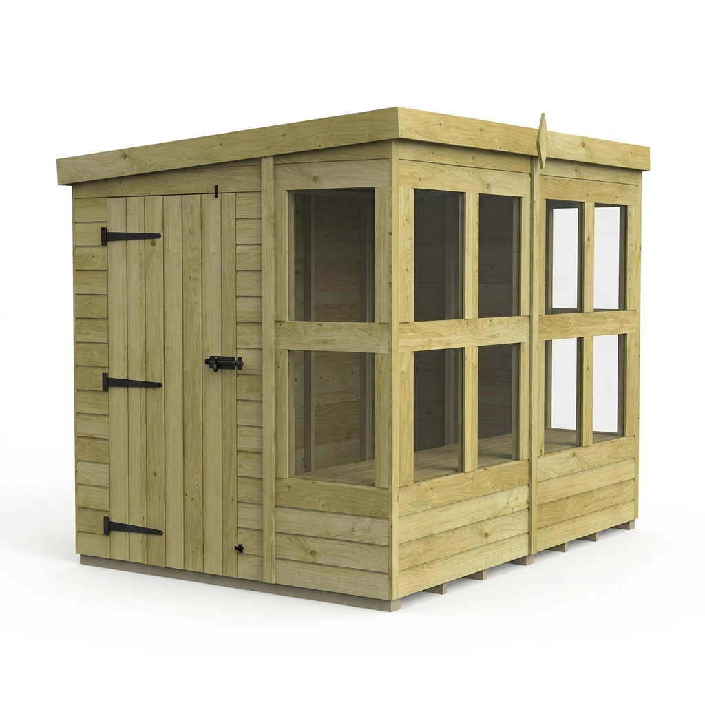 6 x 8 Pent Potting Shed
