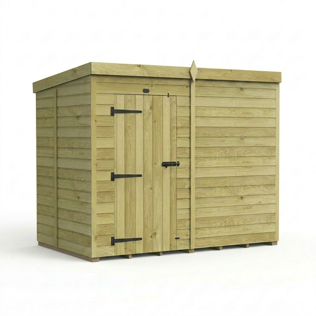 8 x 5 Pent Shed (Single Door, No Windows)