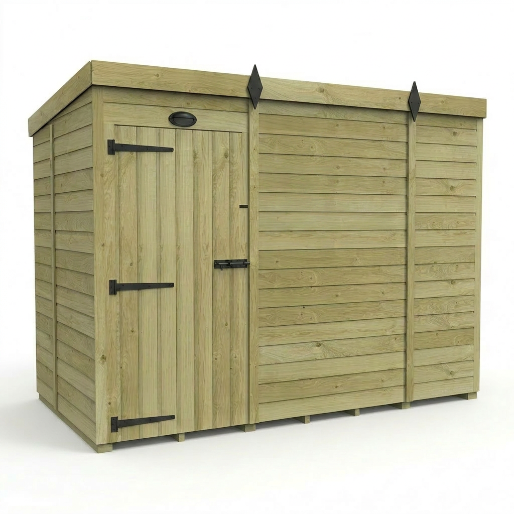 9 x 5 Pent Shed (Single Door, No Windows)