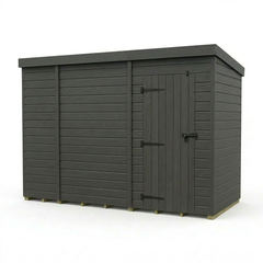 10x4 Pent Composite Shed (Single Door, No Windows)