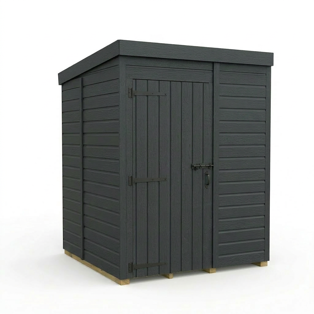 5x5 Pent Composite Shed (Single Door, No Windows)