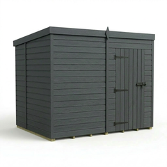 8x6 Pent Composite Shed (Single Door, No Windows)