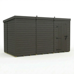 12x6 Pent Composite Shed (Single Door, No Windows)