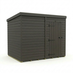 8x7 Pent Composite Shed (Single Door, No Windows)