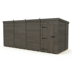 16x7 Pent Composite Shed (Single Door, No Windows)