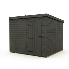 8x8 Pent Composite Shed (Single Door, No Windows)