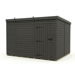 10x8 Pent Composite Shed (Single Door, No Windows)