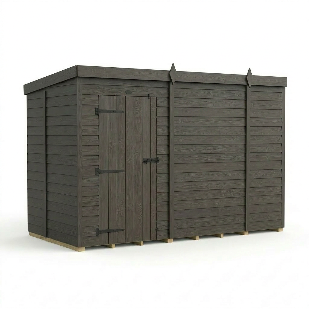 10x5 Pent Composite Shed (Single Door, No Windows)