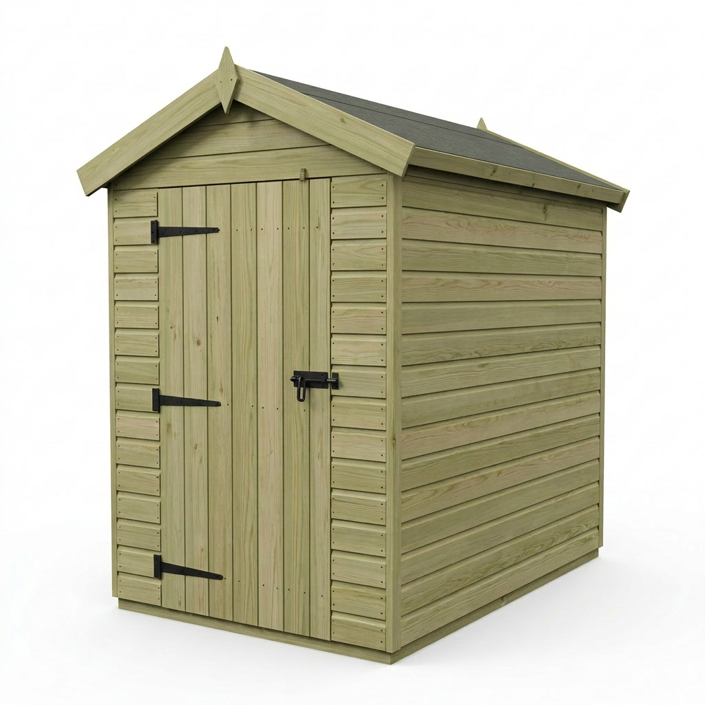 4 x 6 Apex Shed (Double Door, No Windows)