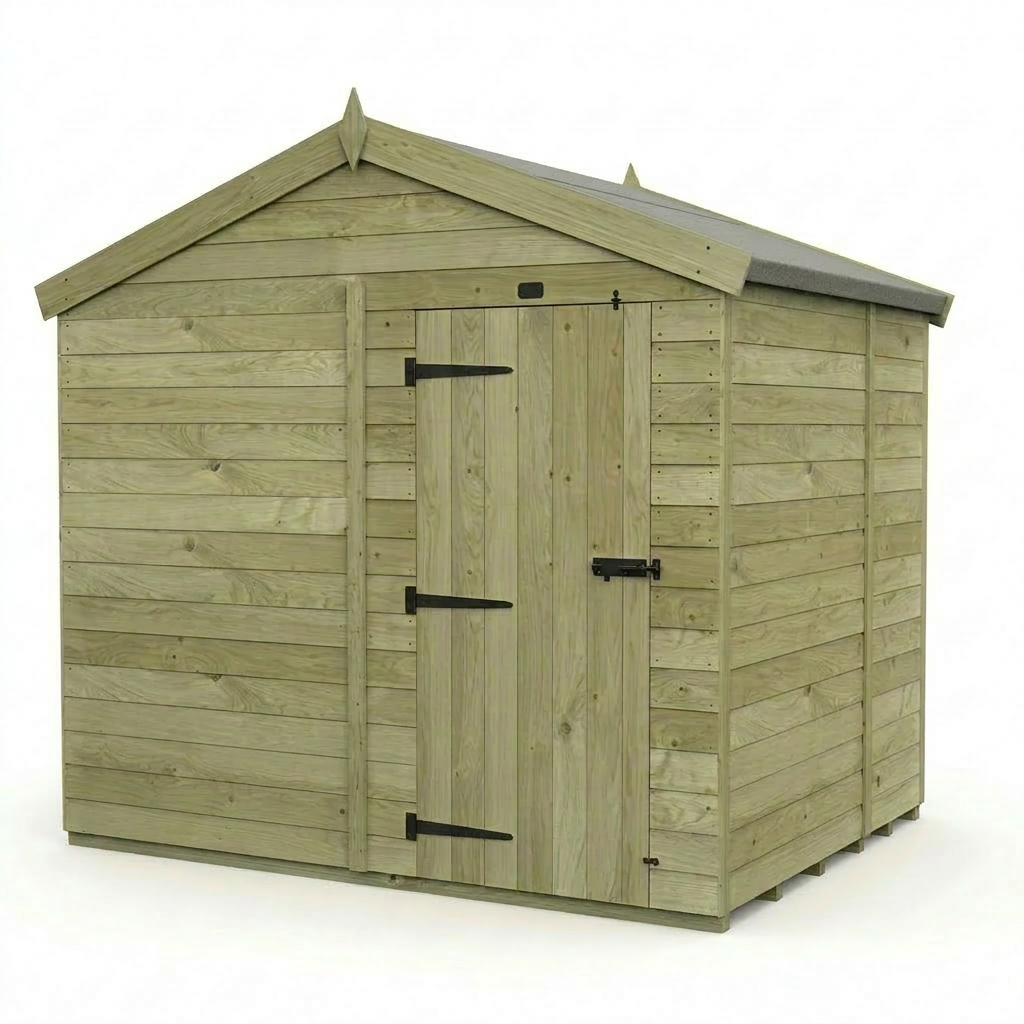 8 x 6 Apex Shed (Single Door, No Windows)
